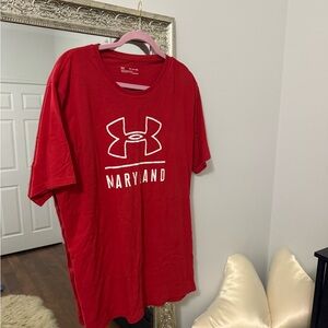 Under Armour Red Maryland Short Sleeve Tee